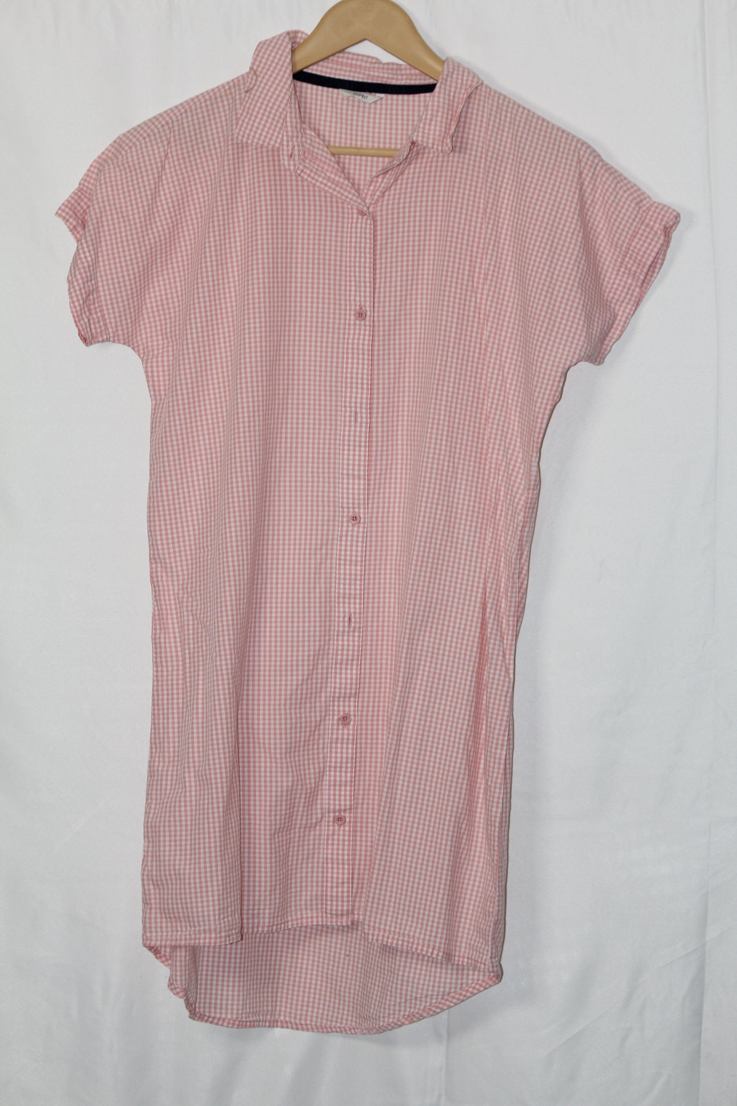 Sprit Orange Half Sleeve Cotton Button Down Blouse – Casual Chic