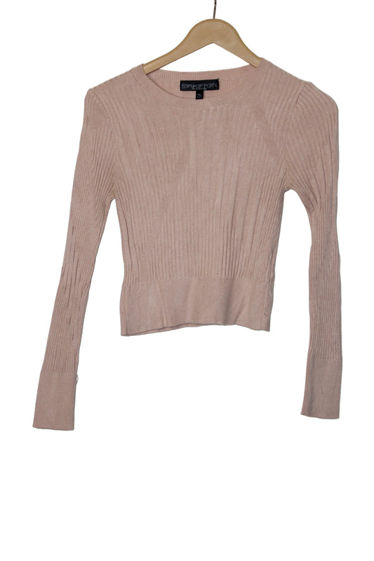 Topshop Skin Color Full Sleeve Crop Top – Modern Minimal Chic