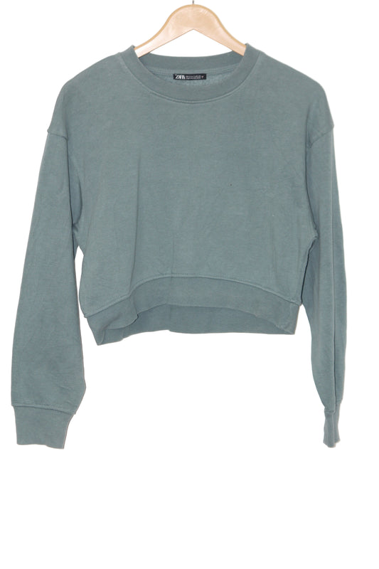 Zara sea green Crop Top – Small