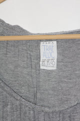 Zara Grey Full-sellve Crop Top