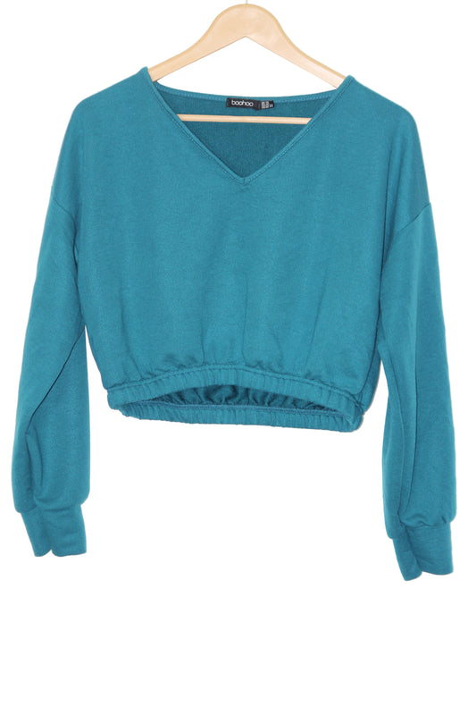 Boohoo Aquamarine Crop Top