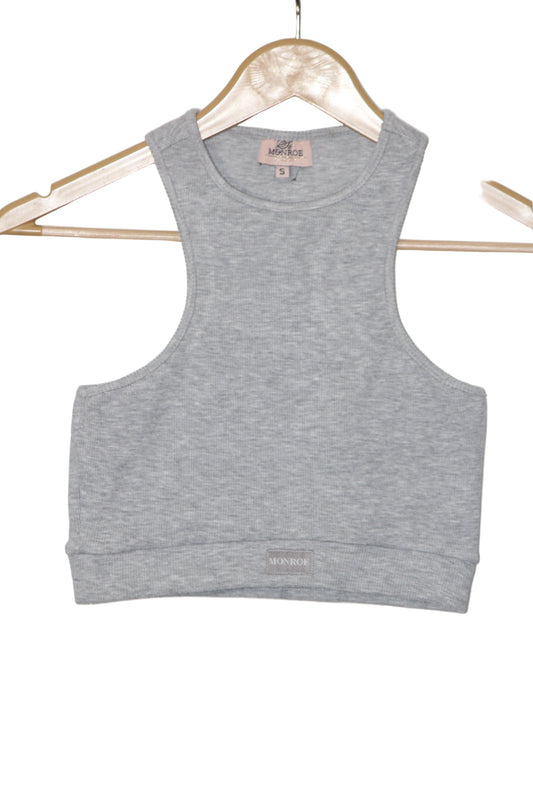 MONROE Gray Crop Top