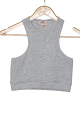MONROE Gray Crop Top
