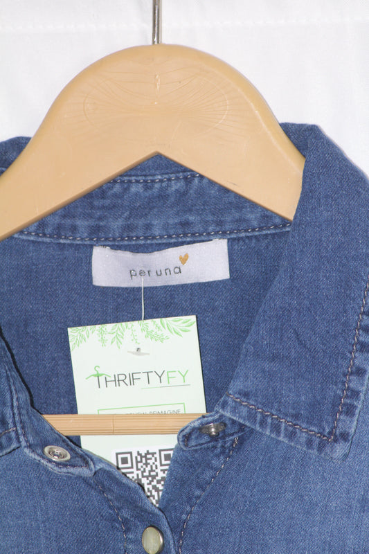 Per Una Blue Cotton Shirt – Small