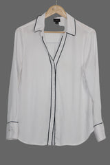 Worthington White Polyester Shirt – Medium