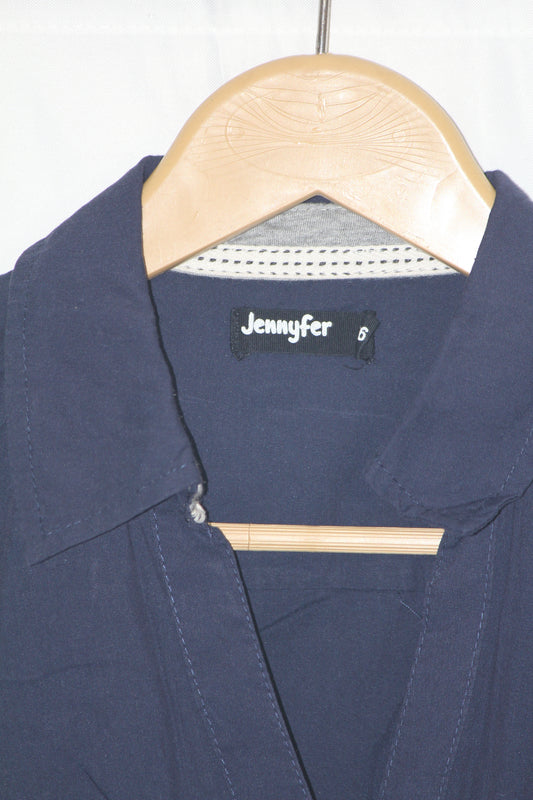 Jennyfer Black Cotton-Blend Shirt – Small