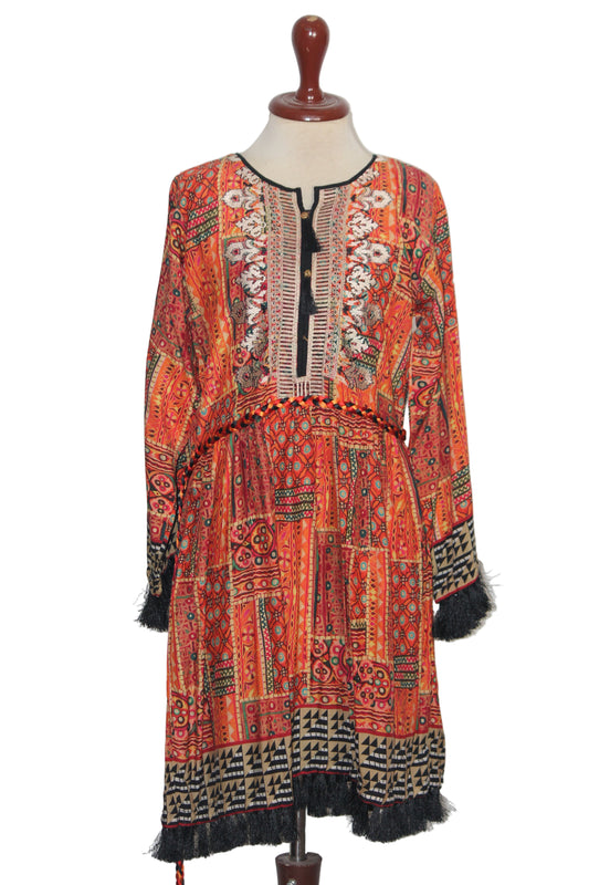Kurti – ThriftyFy (Orange, Small) 1