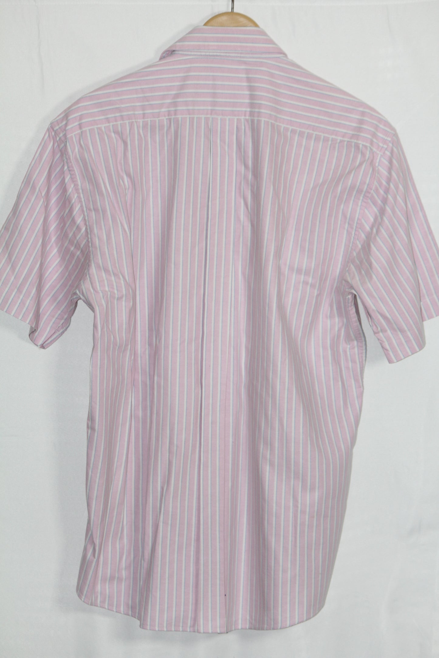 M&S Pink Striped Button Down T-Shirt – Large