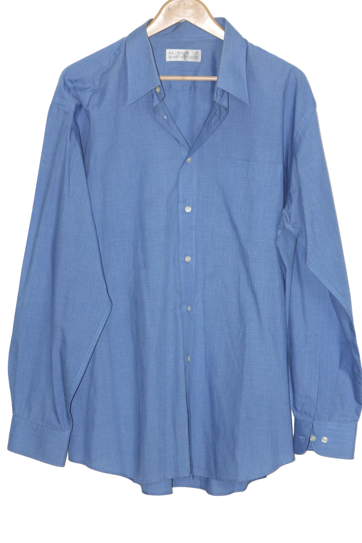 M&S Blue Button Down Shirt – Large