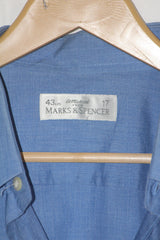 M&S Blue Button Down Shirt – Large
