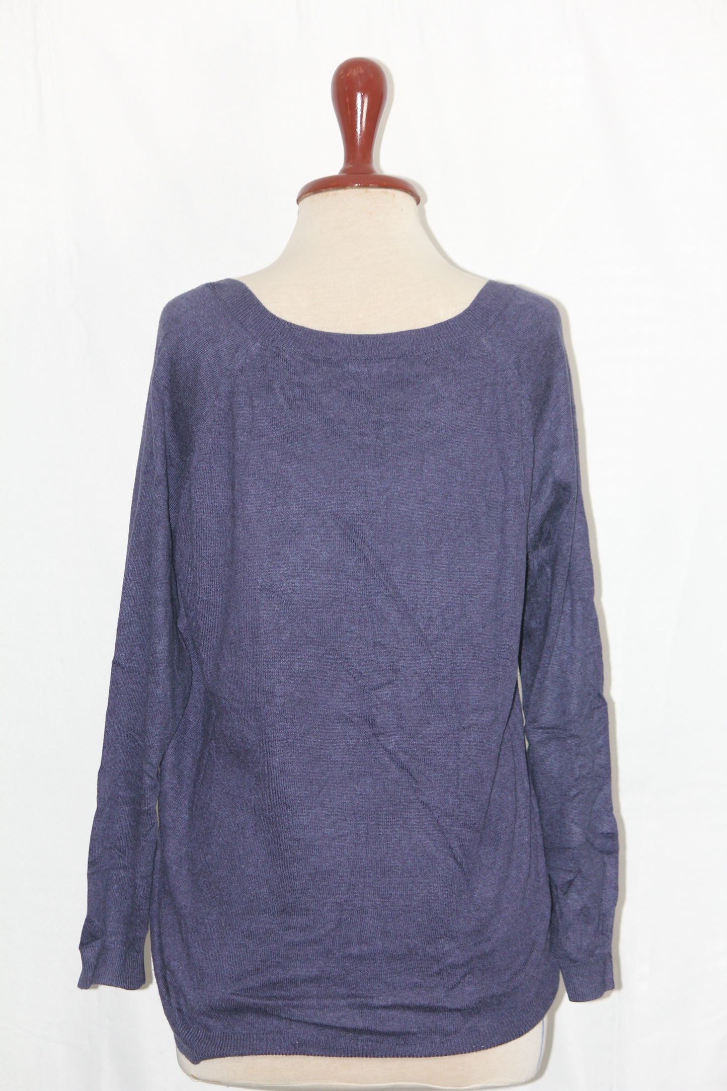 F&F Blue with White Flowers Sweatshirt - Large