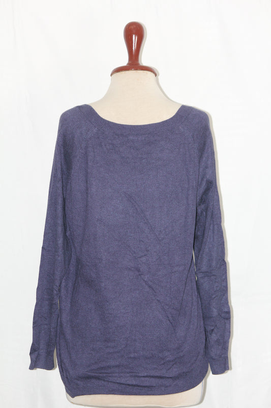 F&F Blue with White Flowers Sweatshirt - Large