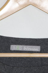 M&S Grey Winter Sweatshirt with Red Stripes (Medium)