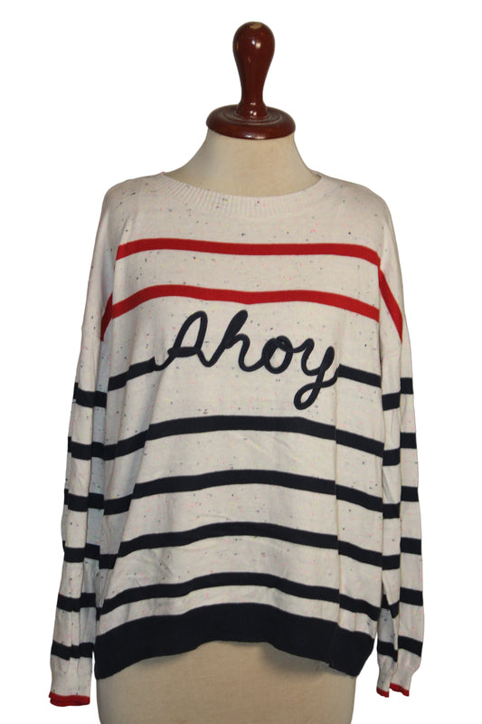 Roman Offwhite 'Ahoy' Sweatshirt - Medium