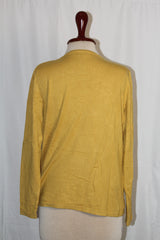Text Vibrant Yellow Full-Sleeve Sweatshirt with  Golden Steel Ring"