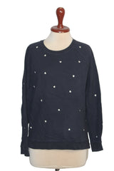 Whistles Navy Blue Sweatshirt with Hearts