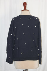 Whistles Navy Blue Sweatshirt with Hearts