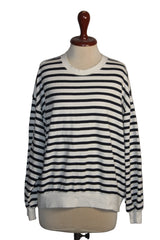 H&M Black and White Sweatshirt - Large