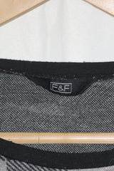 F&F Black and Grey Check Medium Sweatshirt