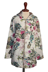 Thriftyfy White Floral Hoodie - XXL