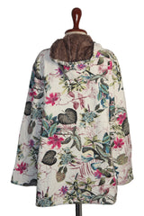 Thriftyfy White Floral Hoodie - XXL