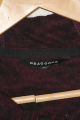 Peacocks Burgundy Hoodie -  Medium Size