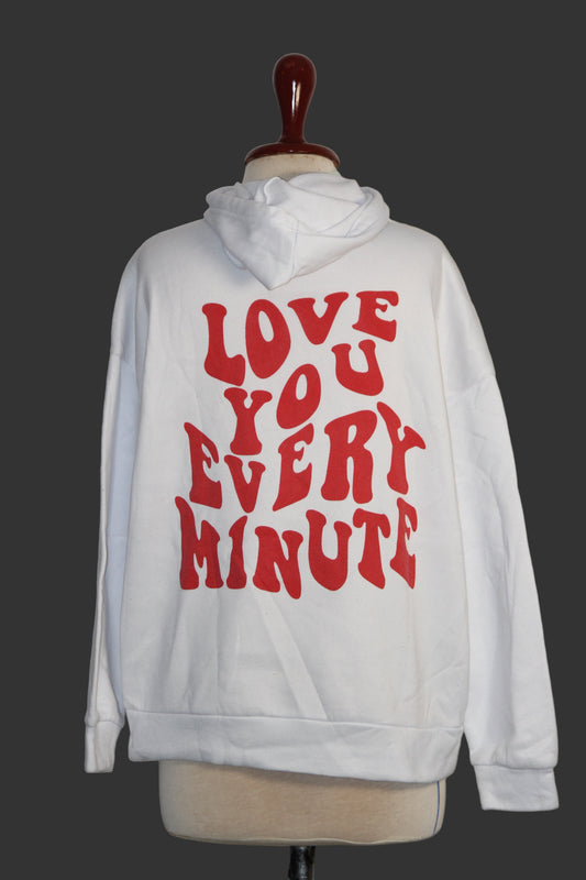 Shein White Hoodie - Medium