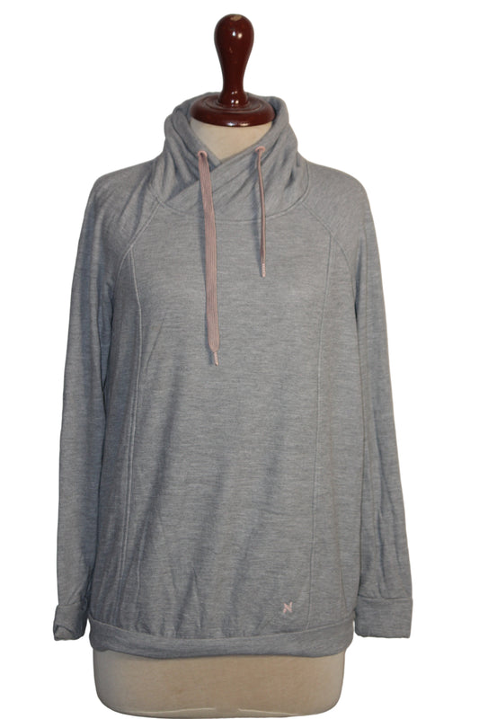 NX sport hoodie a full sleeves for a grey colour
