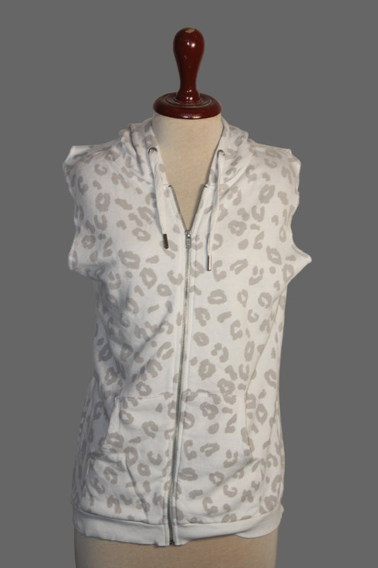 Karssen White and Grey Hoodie - Small