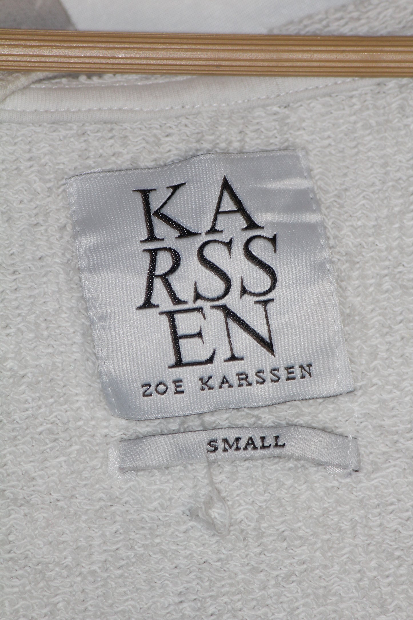 Karssen White and Grey Hoodie - Small