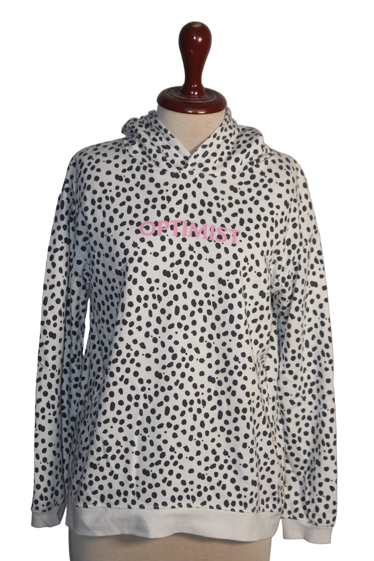 Primark White & Black Dots Hoodie