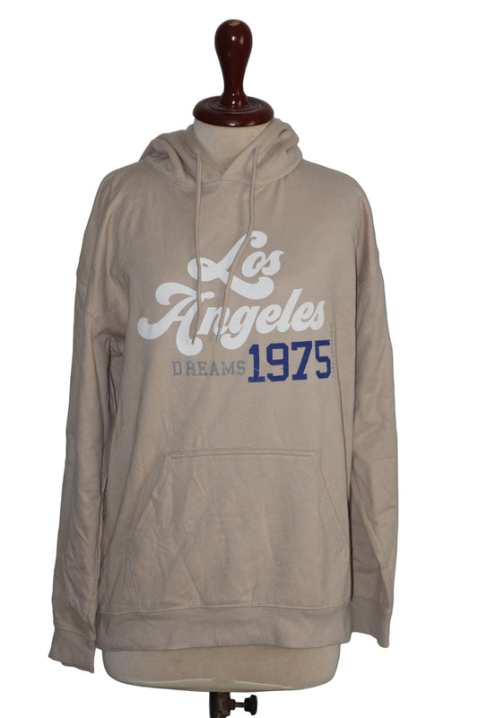 Thriftyfy Cream Hoodie - Los Angeles Texture