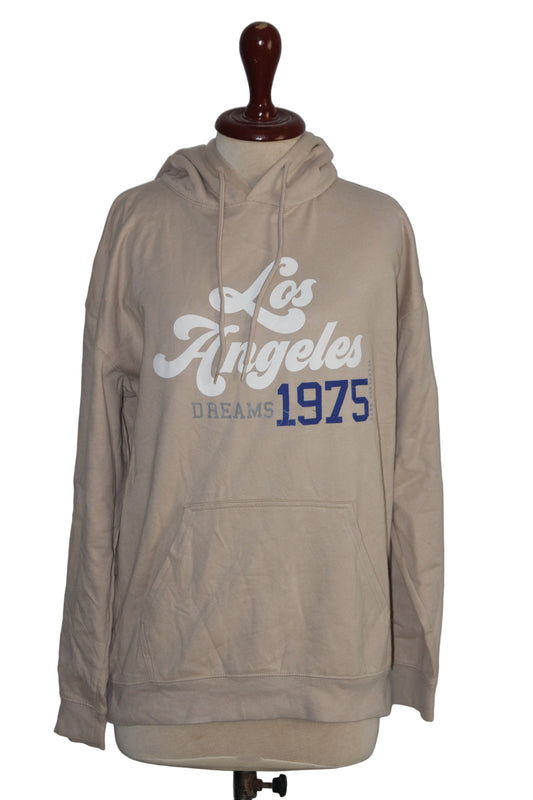 Thriftyfy Cream Hoodie - Los Angeles Texture