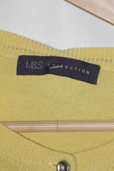 M&S Yellow Viscose Sweater - Large