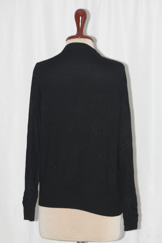 M&S Black Viscose Sweater - Medium