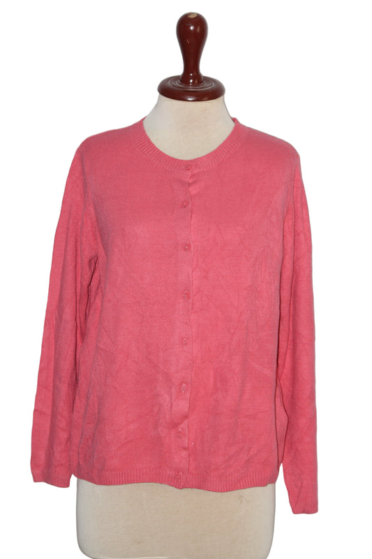 Classic Pink Acrylic Sweater – Medium Size