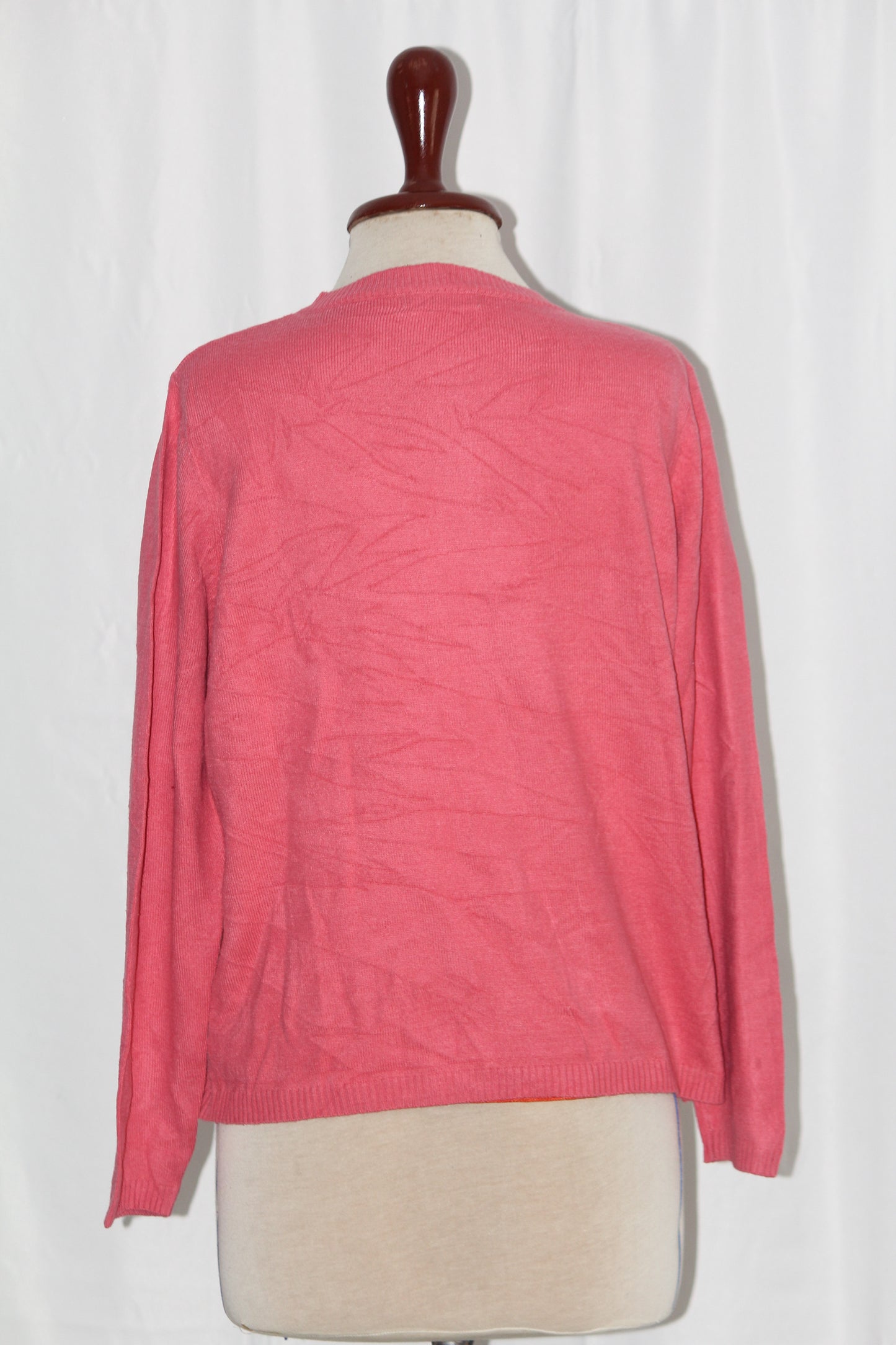 Classic Pink Acrylic Sweater – Medium Size
