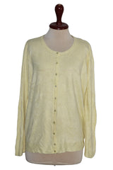 Love Knitwear Yellow Viscose Sweater - Large