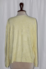 Love Knitwear Yellow Viscose Sweater - Large