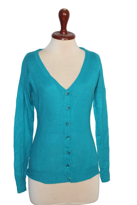 Miss Fiori Turquoise Acrylic Sweater