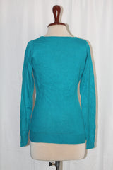 Miss Fiori Turquoise Acrylic Sweater