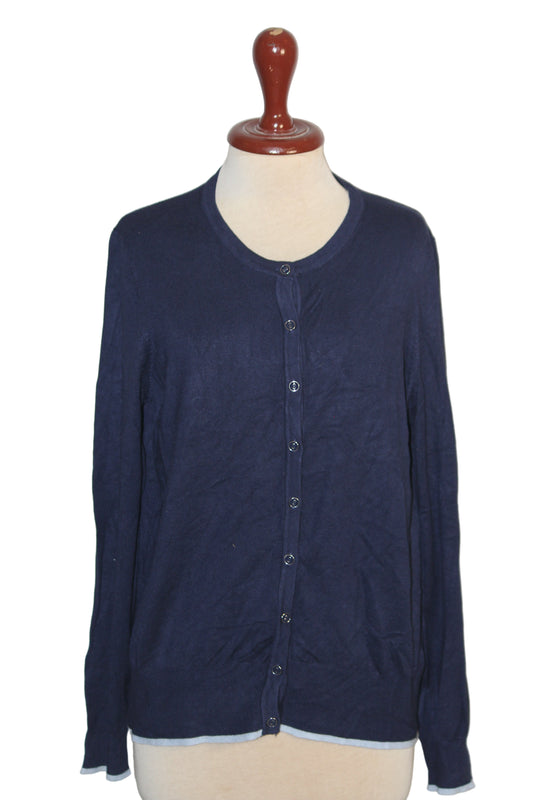 Nutmeg Navy Blue Viscose Sweater – Medium Size