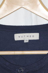 Nutmeg Navy Blue Viscose Sweater – Medium Size