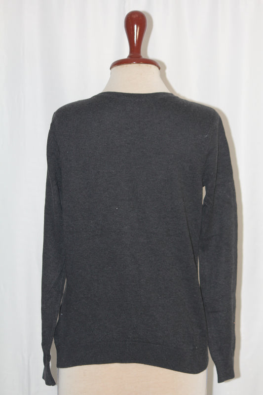 H&M Dark Gray Cotton Sweater - Small