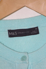 M&S Light Blue Viscose Sweater - Small