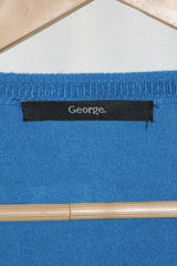 George Navy Blue Viscose Sweater - Small