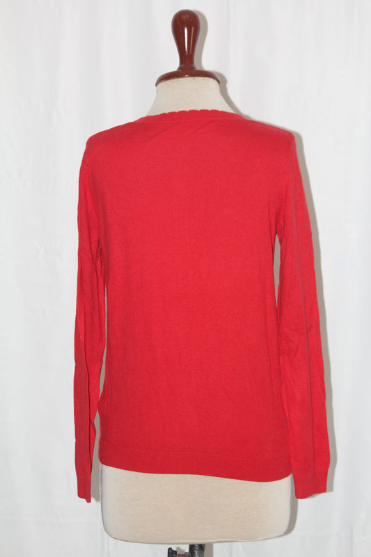 Tu Red Viscose Sweater - Small