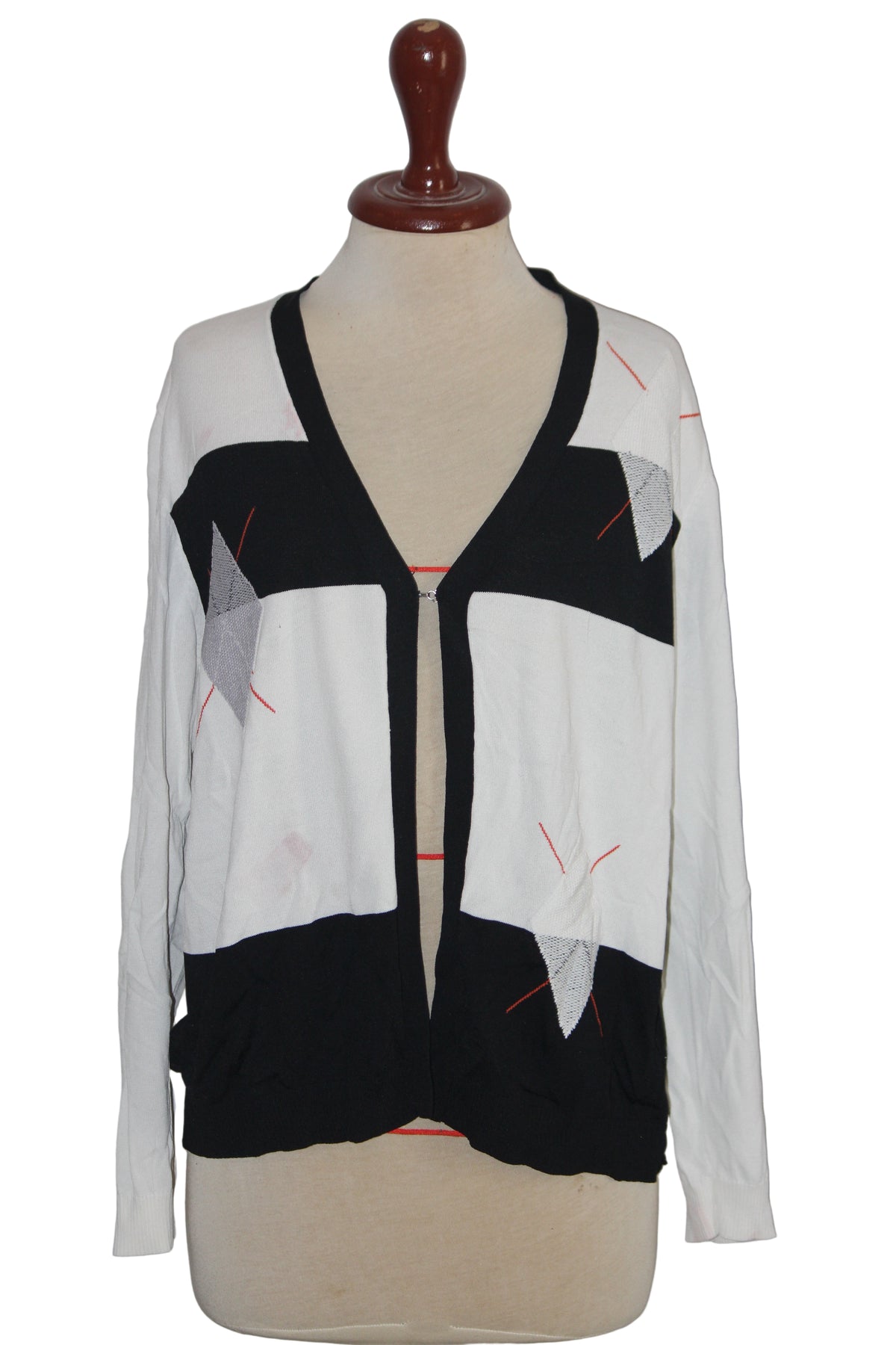 Cristina Black and White Viscose Sweater