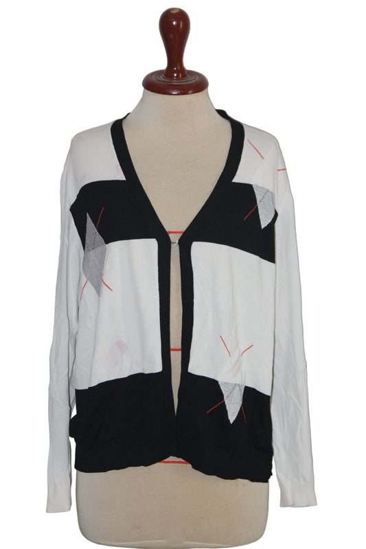 Cristina Black and White Viscose Sweater