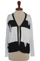 Cristina Black and White Viscose Sweater
